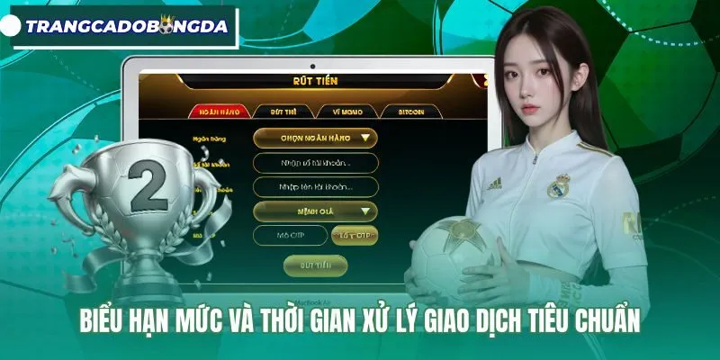Biểu hạn mức cụ thể và thời gian xử lý giao dịch